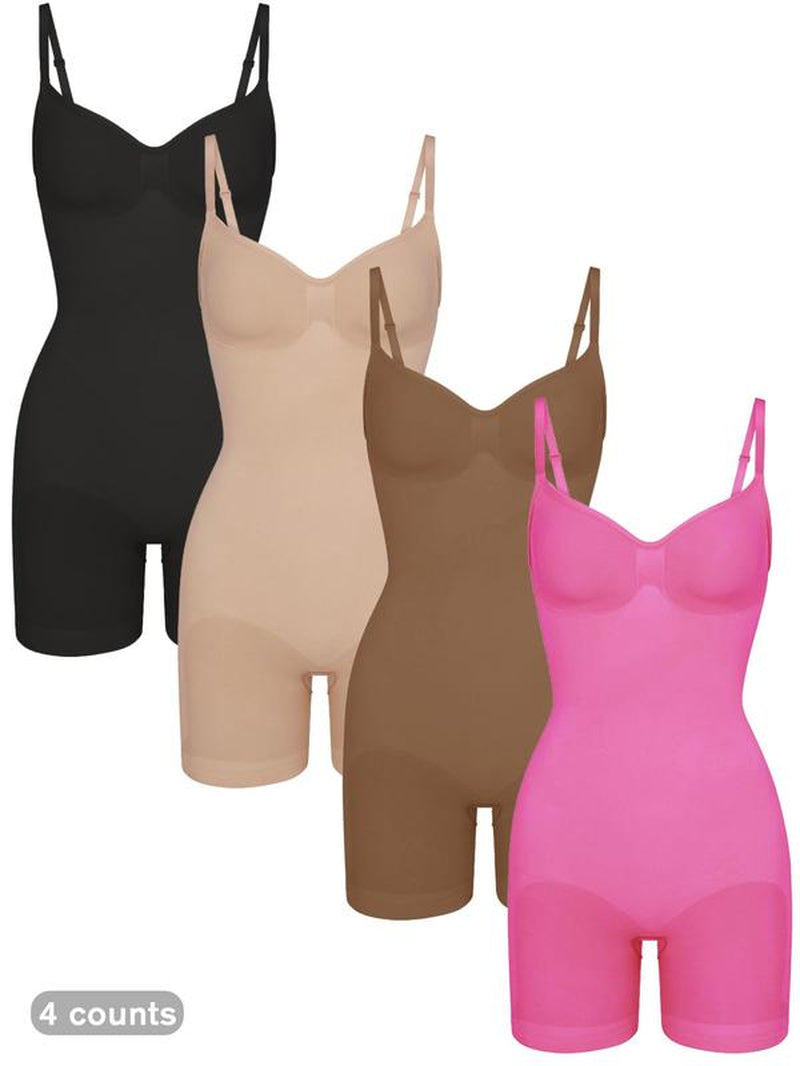 Women'S Solid Backless Seamless Shapewear Romper, Casual Comfy Tummy Control Hip Lifting Shaper for Daily Wear, Ladies Shapewear for All Seasons