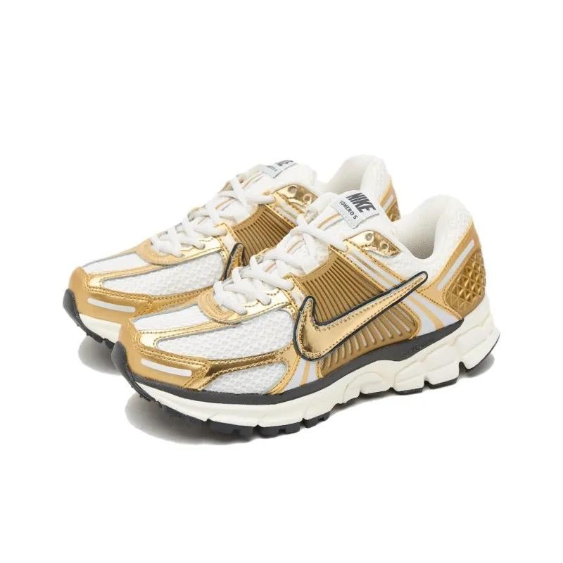 Nike Zoom Vomero 5 Metallic Gold Women’S Perfect Daily Casual Comfort Fashion Footwear Walking Running Sneakers Shoes