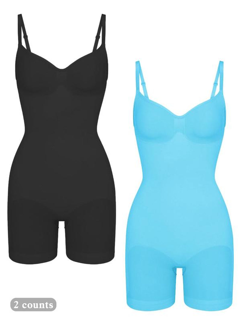 Women'S Solid Backless Seamless Shapewear Romper, Casual Comfy Tummy Control Hip Lifting Shaper for Daily Wear, Ladies Shapewear for All Seasons