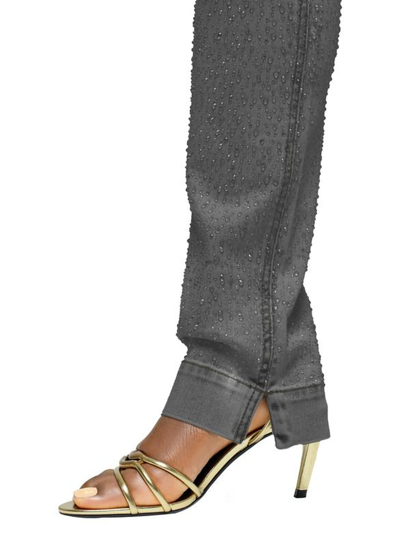 Rain on Me Low-Rise Straight Leg Jeans - Slate