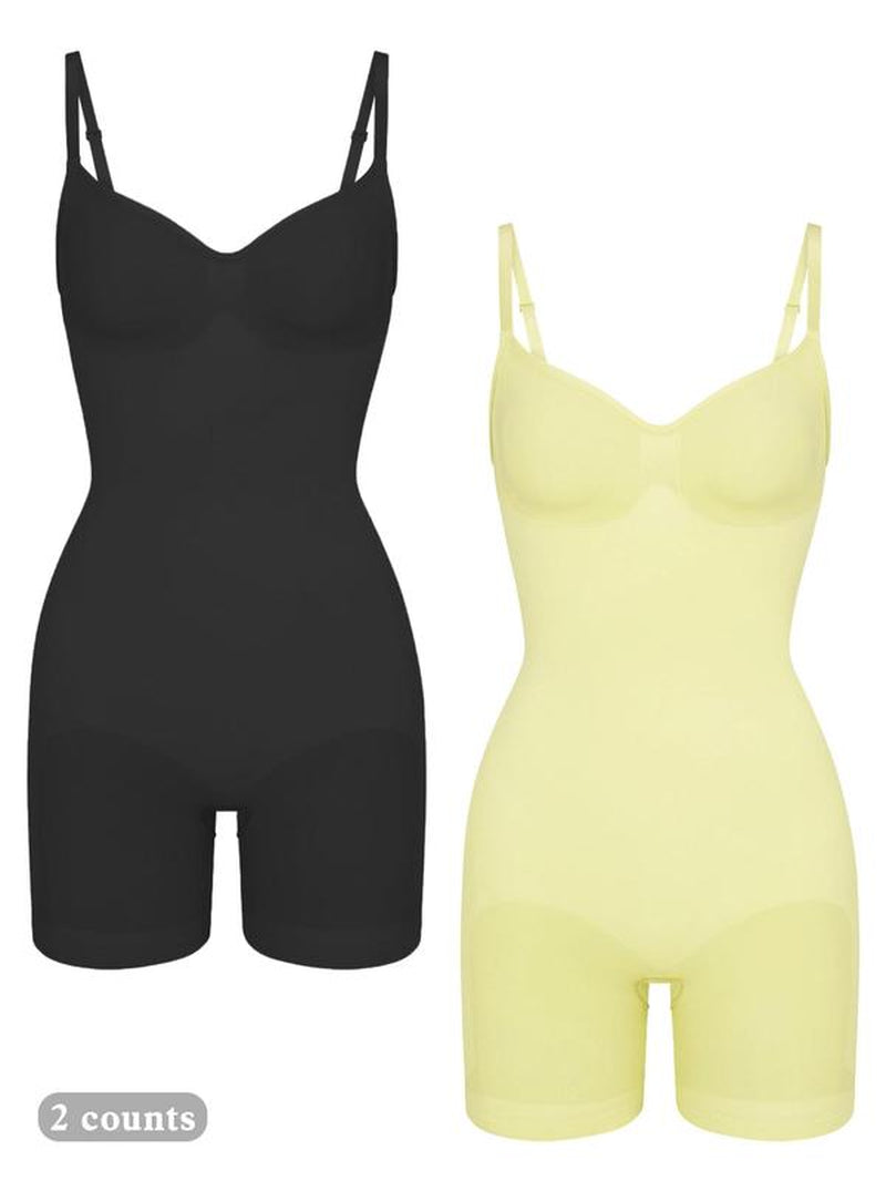 Women'S Solid Backless Seamless Shapewear Romper, Casual Comfy Tummy Control Hip Lifting Shaper for Daily Wear, Ladies Shapewear for All Seasons