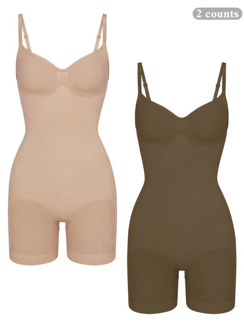 Women'S Solid Backless Seamless Shapewear Romper, Casual Comfy Tummy Control Hip Lifting Shaper for Daily Wear, Ladies Shapewear for All Seasons