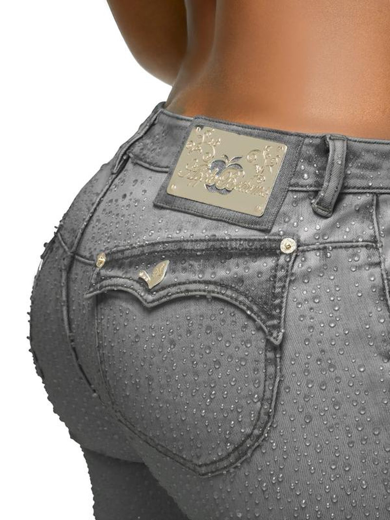 Rain on Me Low-Rise Straight Leg Jeans - Slate