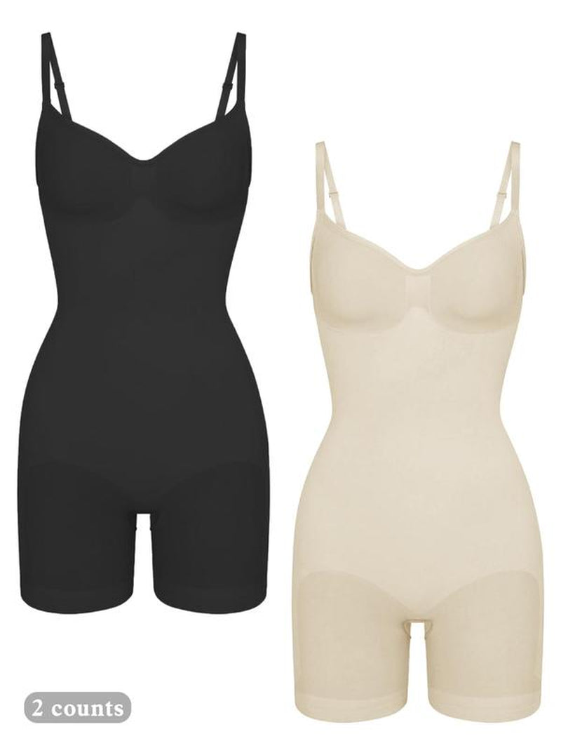 Women'S Solid Backless Seamless Shapewear Romper, Casual Comfy Tummy Control Hip Lifting Shaper for Daily Wear, Ladies Shapewear for All Seasons