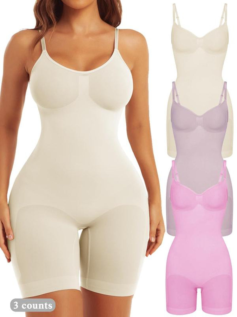 Women'S Solid Backless Seamless Shapewear Romper, Casual Comfy Tummy Control Hip Lifting Shaper for Daily Wear, Ladies Shapewear for All Seasons