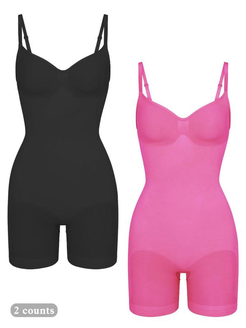 Women'S Solid Backless Seamless Shapewear Romper, Casual Comfy Tummy Control Hip Lifting Shaper for Daily Wear, Ladies Shapewear for All Seasons