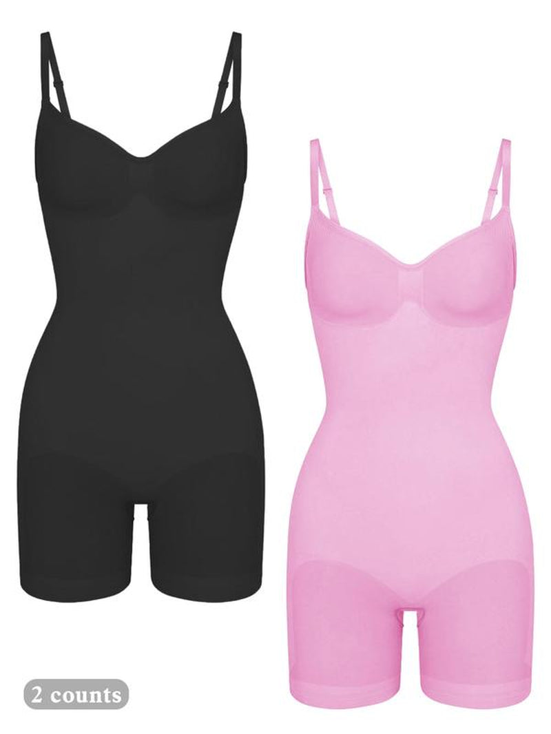 Women'S Solid Backless Seamless Shapewear Romper, Casual Comfy Tummy Control Hip Lifting Shaper for Daily Wear, Ladies Shapewear for All Seasons