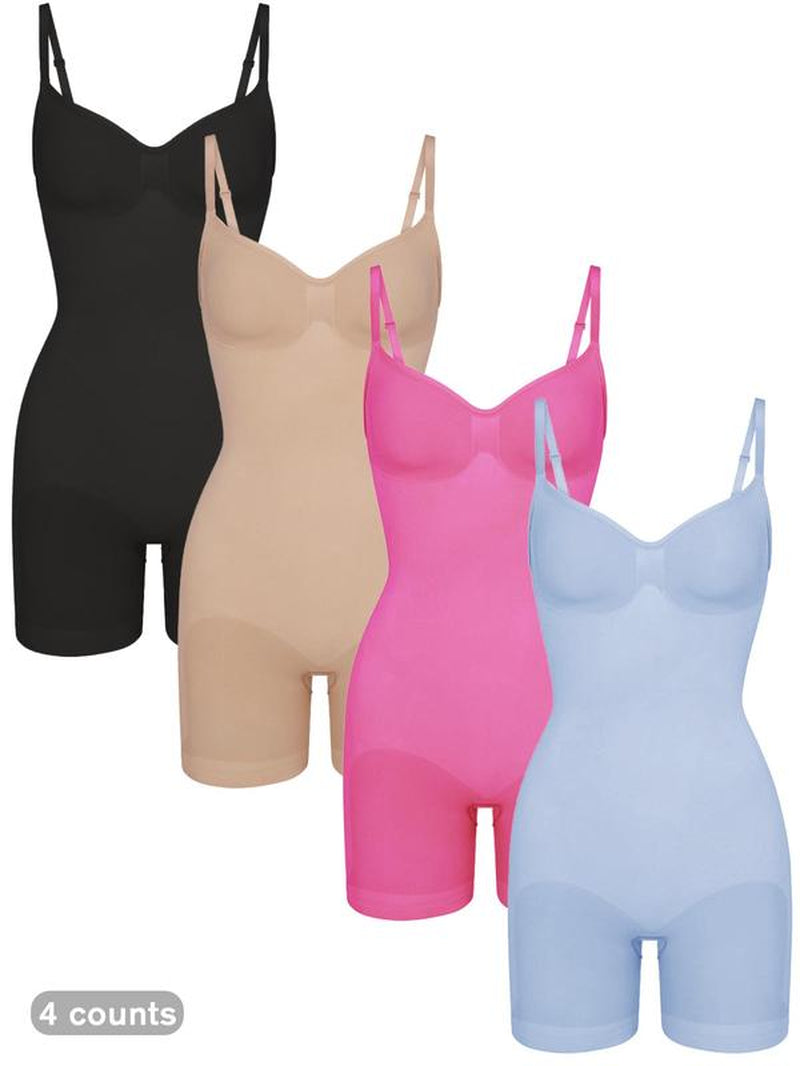 Women'S Solid Backless Seamless Shapewear Romper, Casual Comfy Tummy Control Hip Lifting Shaper for Daily Wear, Ladies Shapewear for All Seasons