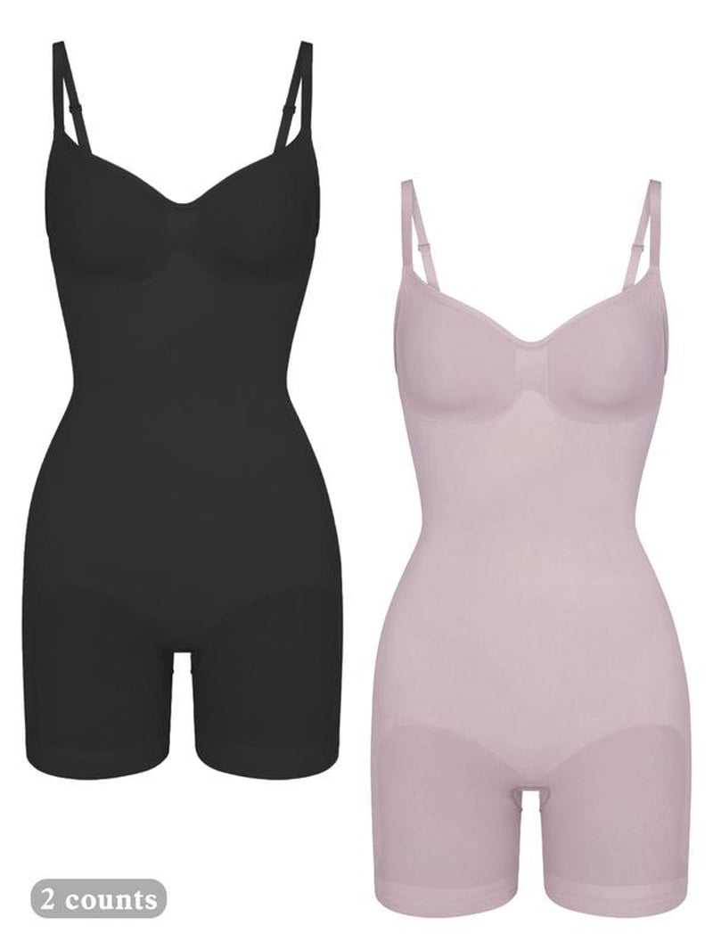 Women'S Solid Backless Seamless Shapewear Romper, Casual Comfy Tummy Control Hip Lifting Shaper for Daily Wear, Ladies Shapewear for All Seasons