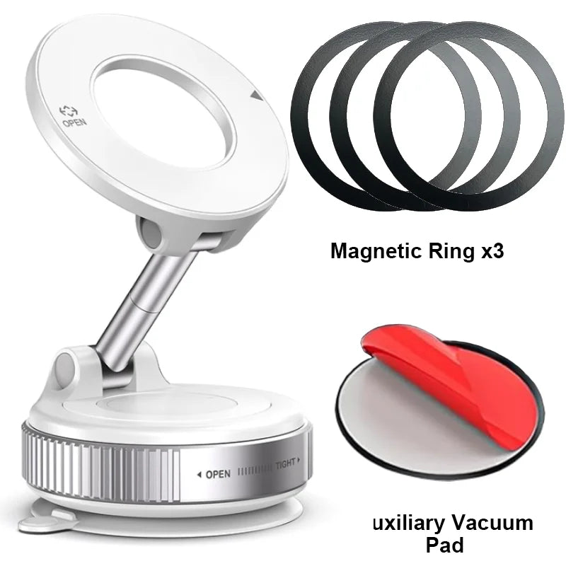 360° Vacuum Magnetic Phone Holder, Car/Gym/Mirror