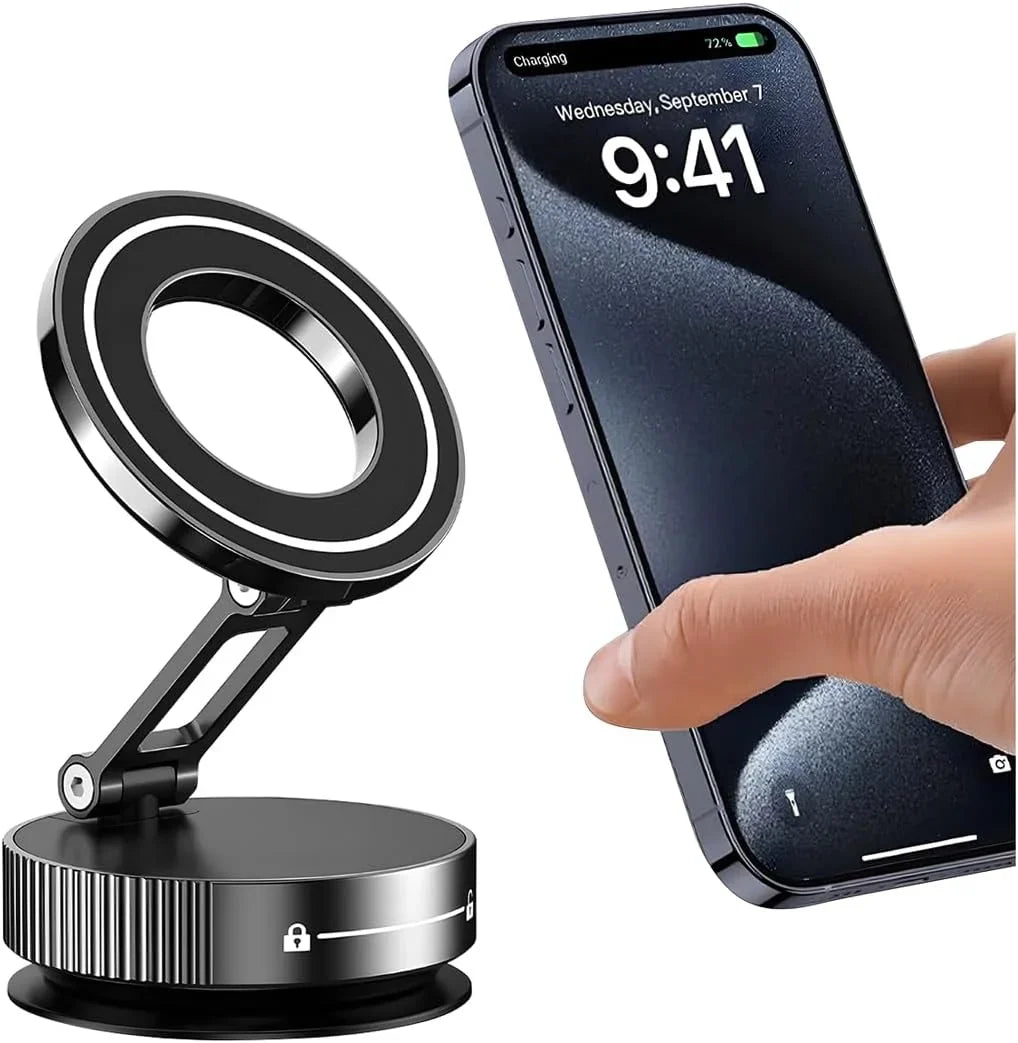 360° Vacuum Magnetic Phone Holder, Car/Gym/Mirror