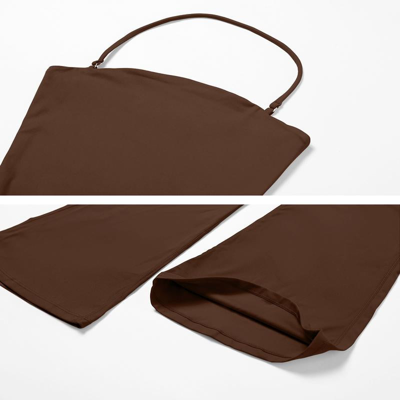 Timeoff Women'S Halter Neck Bodycon Flared Leg Jumpsuit – Stylish & Comfortable for Fitness & Fashion,Stylish & Comfortable Athleisure Outfit, Butt Lifting, High Waist Workout Gym Clothing Stretchable Activewear,Jumpsuit Women