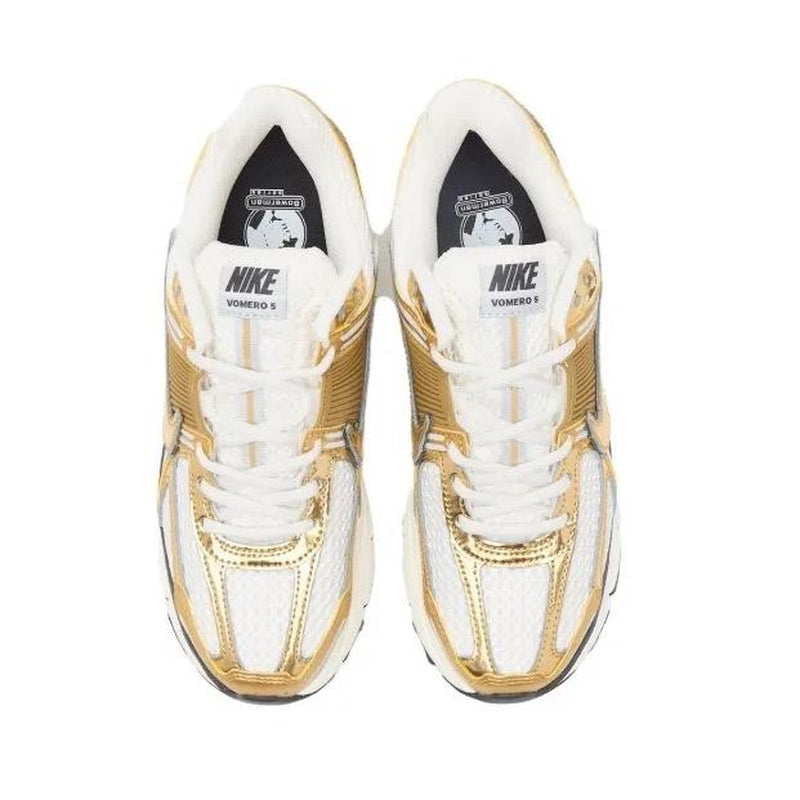 Nike Zoom Vomero 5 Metallic Gold Women’S Perfect Daily Casual Comfort Fashion Footwear Walking Running Sneakers Shoes