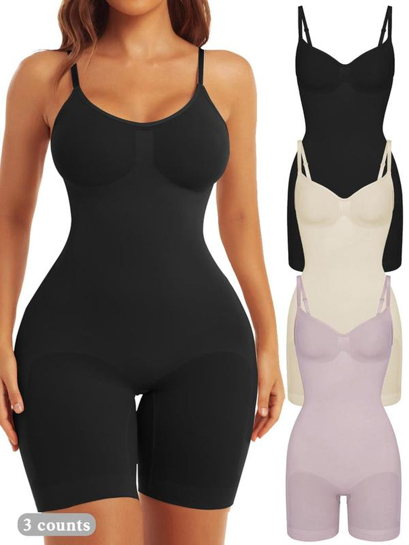 Women'S Solid Backless Seamless Shapewear Romper, Casual Comfy Tummy Control Hip Lifting Shaper for Daily Wear, Ladies Shapewear for All Seasons