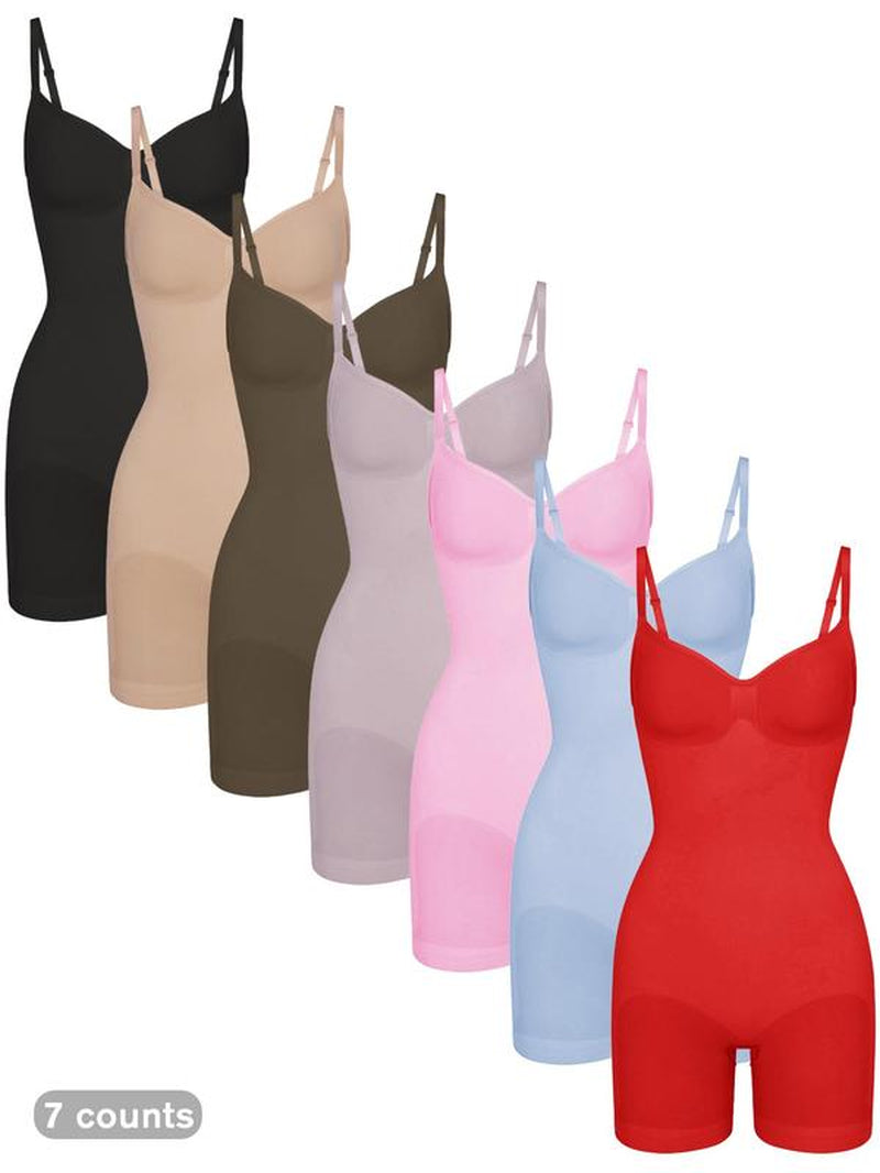 Women'S Solid Backless Seamless Shapewear Romper, Casual Comfy Tummy Control Hip Lifting Shaper for Daily Wear, Ladies Shapewear for All Seasons